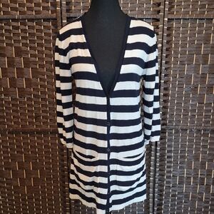 Weekend MaxMara Navy and Cream Striped Sweater